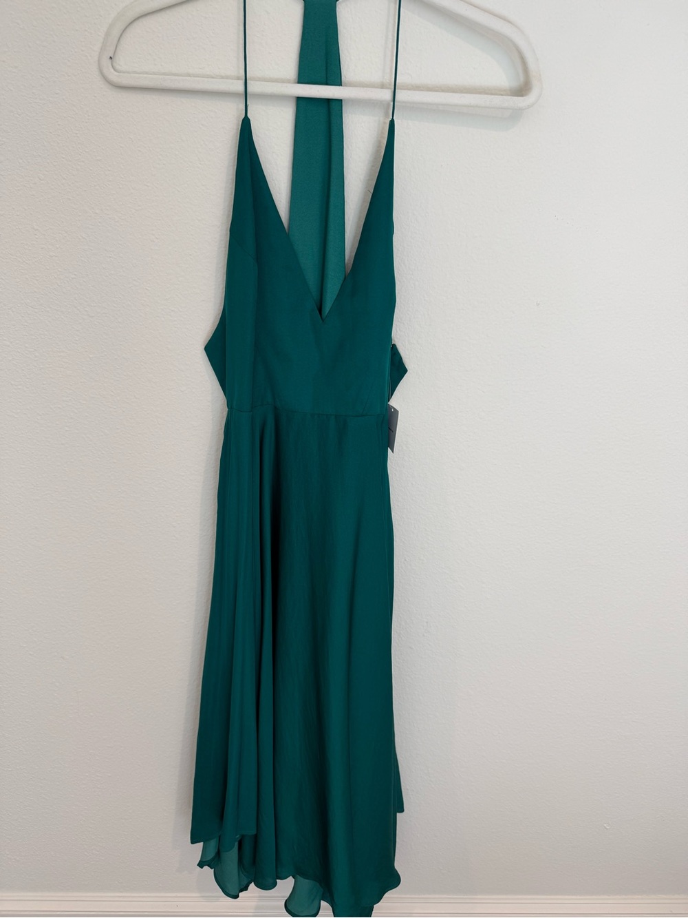 Teal V-Neck Halter Maxi Dress - Women